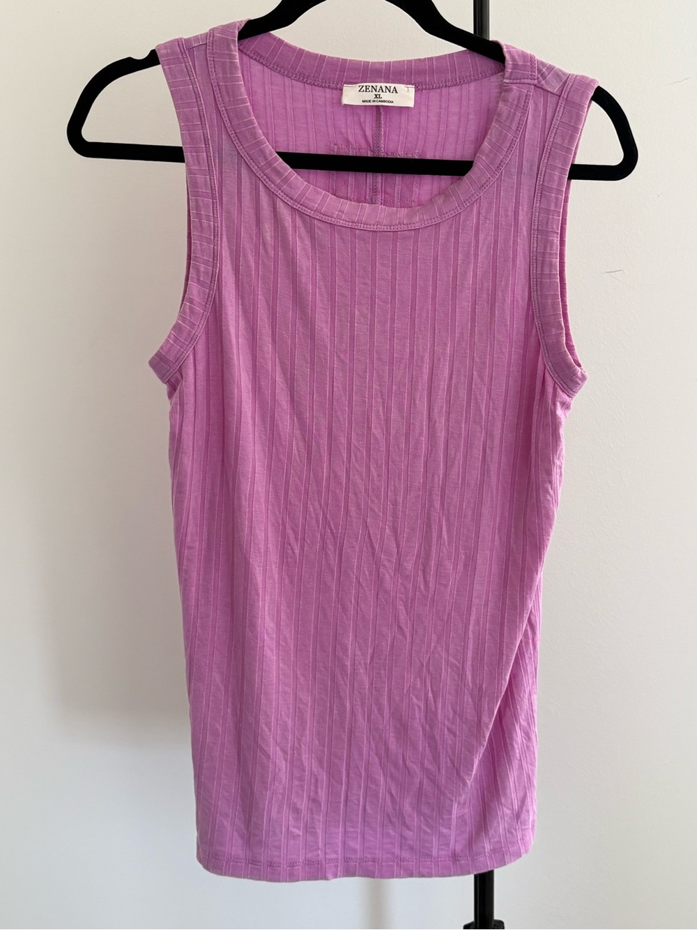 Zenana Outfitters Lavender Pink Ribbed Tank Top